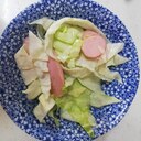 キャベツと魚肉ソーセージの野菜炒め